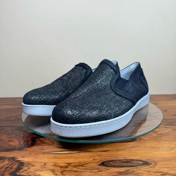 DAVID TATE Valentina Metallic Slip-On Sneaker - Black / Rose Leather - Picture 3 of 15